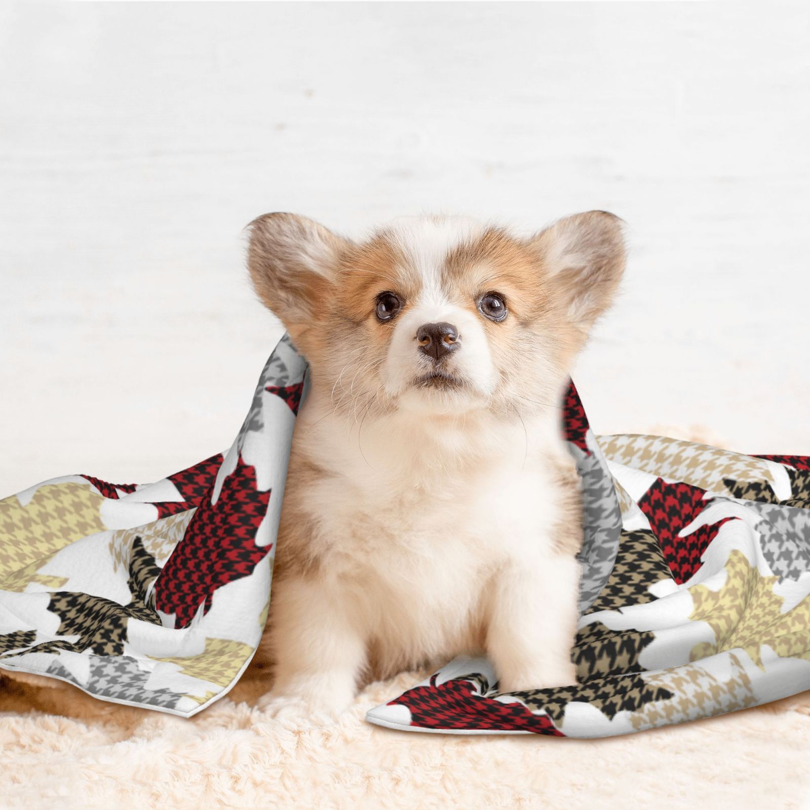 Naloa colorful Maple Dog Blanket, 3 Sizes Cat Blanket for Indoor Cats Large Medium Small Dog Gifts-Medium