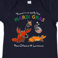 thumbnail image 4 of Inktastic There's No Party Like Mardi Gras With Partying Seafood Boys or Girls Baby Bodysuit, 4 of 5