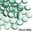 thumbnail image 3 of Uxcell 110pcs Fire Glass Beads for Fire Pit, Flat Marble Beads, Glass Pebbles, 17-19mm(2/3"-3/4"),500g/1.1lbs Green, 3 of 5