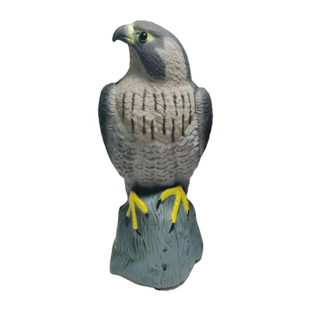 Estatua de águila señuelo, figura realista de protección para jardín, espantapájaros, escultura Ojos negros