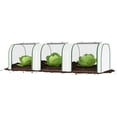 thumbnail image 5 of Garvee Mini Greenhouse 116.93 x 39.37 x 31.5 inch, PE Cover with Roll-up Zipper Door, White, 5 of 6
