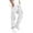 White, variant on Men's Cargo Pants Straight Leg Casual Work Multi Pocket Utility Pants Light Gray XL