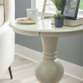 thumbnail image 3 of Powell Elissa Round Pedestal Indoor Accent Side Table, 26" Tall, Cream, 3 of 14