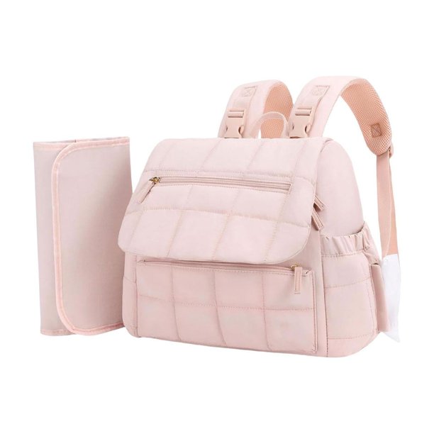 Bolso cambiador multifuncional para bebé, mochila de viaje pequeña para pañales, bolso de maternidad para mamá y papá, teléfono, biberón, pañal Rosa