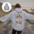 thumbnail image 2 of Godom Women Loose Hoodie Sweatshirt Solid Basic Fleece Letter Long Sleeve Kangaroo Pocket Drop Shoulder Pullovers Top, 2 of 7