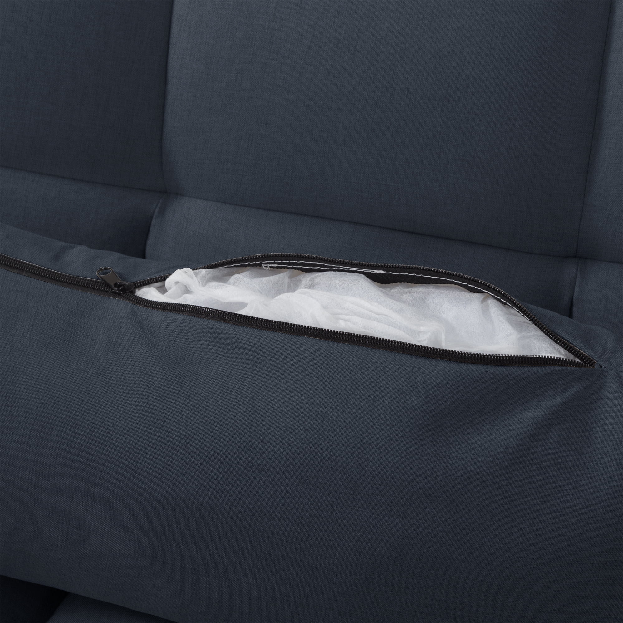 Aukfa 75" Convertible Futon Sofa Bed, Upholstered Loveseat Couch for Home Office, Dark Gray
