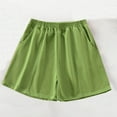 thumbnail image 2 of MIUOWANP Oversize Women's Shorts with Pockets Lightweight Relaxed Fit Sports and Casual Shorts Size XXXXXXL(20)Green, 2 of 8