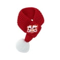 thumbnail image 3 of Bufanda para mascotas, pompón , calentador de cuello, Bandana, bufanda de punto para gatos, trajes de invierno para gatos pequeños, medianos, S, 3 of 8