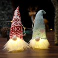 thumbnail image 4 of piezas de decoración de duende navideño, gnomo navideño iluminado, duende navideño, gnomo de peluche, gnomo navideño de peluche, kit de gnomo navideño colgante, decoración para chimenea de árbol de Na, 4 of 5