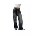 thumbnail image 4 of Vintage Low Rise Washed Straight Leg Jeans Women Fall New Wide Leg Denim Trousers Street Style Wide Leg Jeans Woman, 4 of 19
