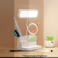 thumbnail image 5 of Mauxuk LED Desk Lamp with USB Charging, 3 Color Temperatures & Dimming, Adjustable Light for Reading, Office, 14.37 Bendable, Built-in Battery, White, 5 of 6
