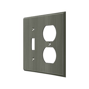 Deltana Swp4762 Modern Architectural 2 Gang Wall Switch Plate - Nickel