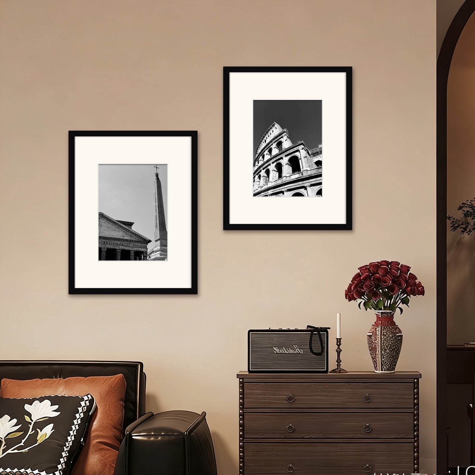 Kuxerla 2 Pack 11x14 Picture Frame Holds 8.5x11 Picture with Mat or 11x14 Picture without Mat,Black Gallery Wall Photo Frame With Clear Acrylic Front and MDF Back Panel