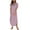 Pink, variant on Summer Beach Dresses for Womens 2025 Plus Size Fashion Sexy Solid Color Pocket Sleeveless V-Neck Dress