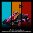 thumbnail image 3 of Lumiparty 24V Electric Drift Go Kart for Kids, Ride Car with Adjustable Seat & 7.5MPH Speed, EVA Silent Wheels, Parent-Safety Certified Ride-On Toy, Pink, 3 of 7