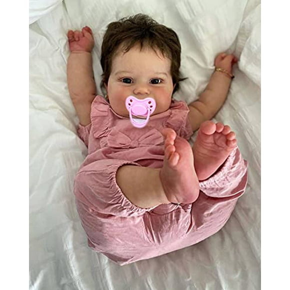Muñeca Reborn KOKOMANDY, linda niña pequeña de 60 cm con ropa