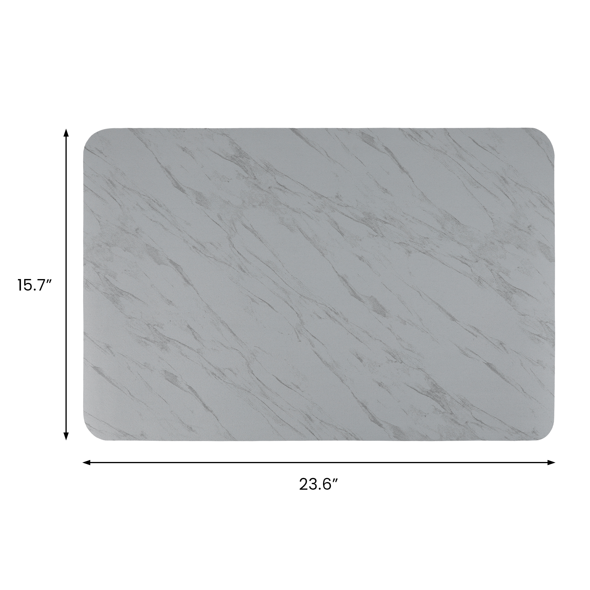 Unique Bargains Diatomaceous Stone Dish Drying Mat Dish Drying Mats Gray 23.6*15.7 inch