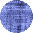 thumbnail image 1 of Ahgly Company Indoor Round Abstract Blue Modern Area Rugs, 5' Round, 1 of 4