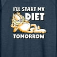 thumbnail image 3 of Garfield - Start My Diet Tomorrow - Women's Lightweight French Terry Long Sleeve Shirt, 3 of 5