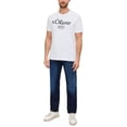 thumbnail image 3 of s.Oliver Camiseta hombre - Basic, estampado logo, cuello redondo, algodón Blanco 2XL (XX-Large), 3 of 5