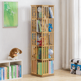 thumbnail image 4 of MoNiBloom Bamboo 5 Tiers Open Rotating Bookcase, Display Organizer Shelf, Natural, for Home, 4 of 10