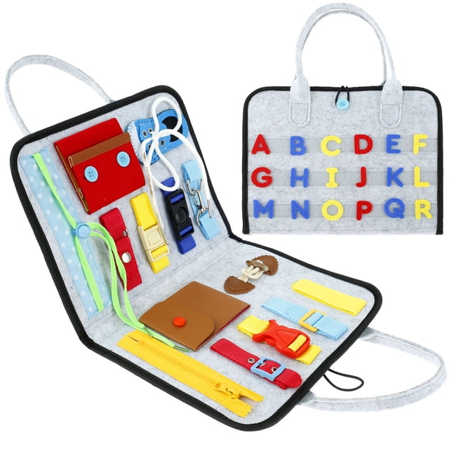 Tablero Ocupado Para Niños Pequeños, Tablero Sensorial, Juguetes Para Niños Pequeños, Tablero De Actividades Montessori, Juguetes Sensoriales, Tablero De Fieltro, Juguetes Preescolares, Tablero De Apr Muyoka Hogar