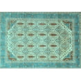 thumbnail image 1 of Ahgly Company Indoor Rectangle Abstract Light Blue Modern Area Rugs, 7' x 10', 1 of 4