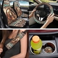 thumbnail image 6 of Binienty Western Horse Print Car Seat Covers Full Set with Matching Steering Wheel Cover Stretchy Fabric Seat Headrest Cover Armrest Cover 14 Pieces Car Interior Accessories Set Universal Fit, 6 of 7