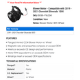 thumbnail image 2 of Blower Motor - Compatible with 2019 - 2021 Chevy Silverado 1500 2020, 2 of 2