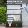thumbnail image 4 of Outsunny Raised Garden Bed with Polycarbonate Greenhouse, Garden Wooden Cold Frame Greenhouse Flower Planter Protection, 35.5" x 31.5" x 36", Gray, 4 of 8
