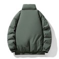 thumbnail image 3 of Quilted Jackets for Men Long Sleeve Zip Up Puffer Coats with Zipper Pockets Casual Solid Color Mock Neck Thermal Warm Fall Winter Jacket, 3 of 3