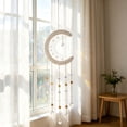 thumbnail image 4 of WWV Moon Macrame Dreamcatcher Suncatcher with Crystal Prisms Boho Wall Hanging Decor for Bedroom Window Nursery Living Room Home Gift, Gift for Family, 4 of 7