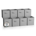 thumbnail image 1 of Sorbus Cubos de Almacenamiento de Tela Plegables de 13 Pulgadas, 8 Cestas Plegables para Organizar Armarios, Estantes, Ropa, Juguetes, Libros, Gris, 1 of 7