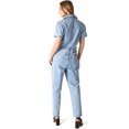thumbnail image 3 of Vibrant MIU Womens Juniors Aviator Denim Romper Jumpsuit (Small, Light Denim), 3 of 5