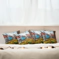 thumbnail image 7 of Ambesonne Victorian Throw Pillow Cover 4 Pack, Old City Riga Latvia, 20", Multicolor, 7 of 7