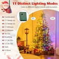 thumbnail image 2 of Gymax 7 FT Pre-Lit Artificial Christmas Tree Hinged Xmas Tree w/ 300 Warm White & Multicolored LED Lights, 2 of 10