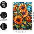 thumbnail image 2 of Fall Sunflower Garden Flag Autumn House Flags 28x40 Double Sided Large Thanksgiving Outdoor Flag for Outside Stained Glass Floral Yard Flags Fall Porch Lawn Flags Decorative, 2 of 7