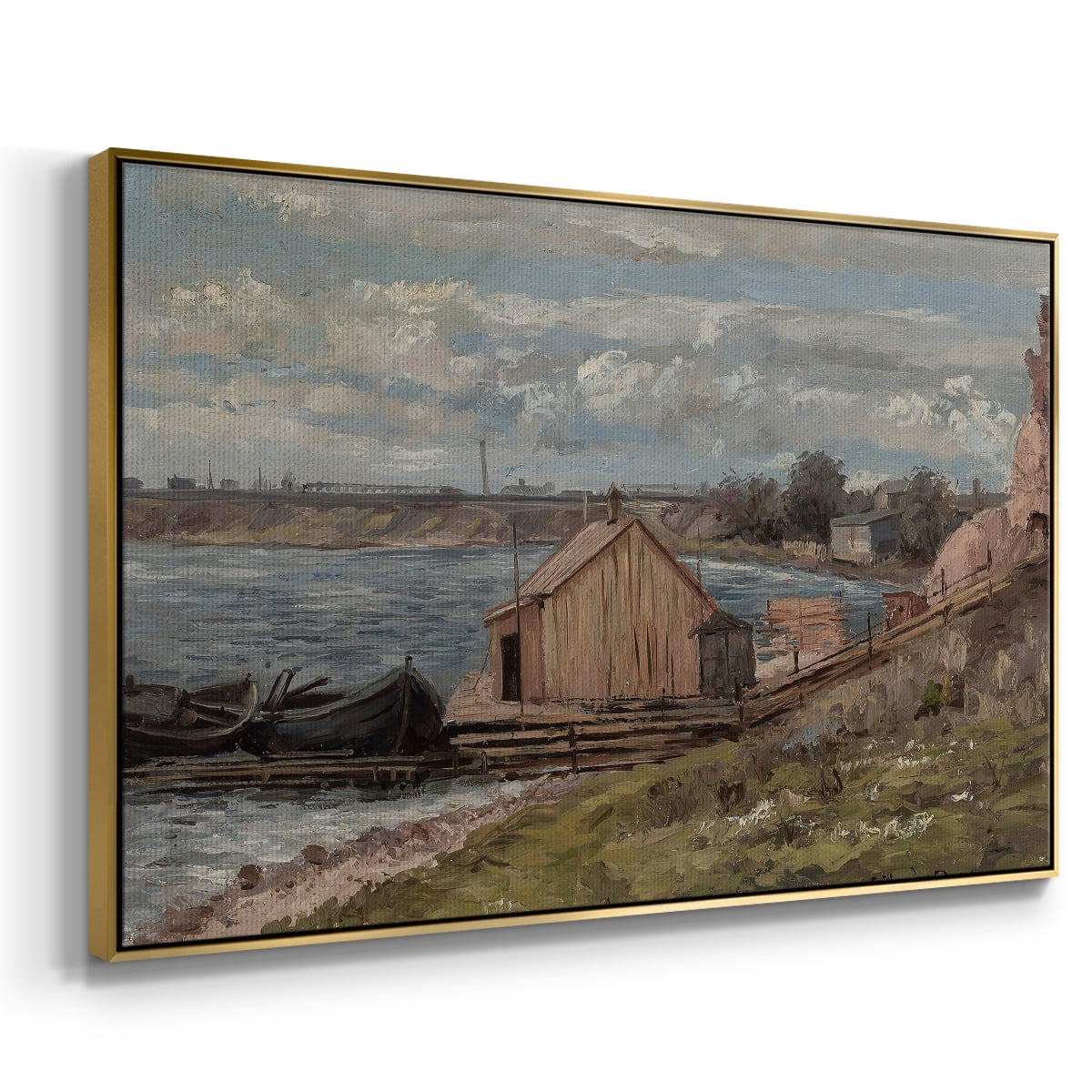 Vintage Landscape-CCCLVII By Wexford Home Framed in Gold Wood Gallery Wrapped Canvas 17 in. x 25 in.
