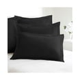 thumbnail image 2 of Fresh Ideas FRE201XXBLAC07 Poplin Tailored Pillow Sham  Black - Standard, 2 of 5