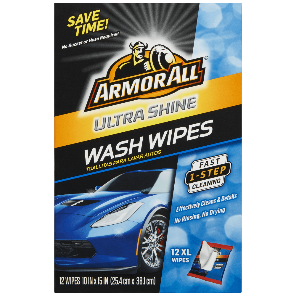 Armor All Ultra Shine Wash Wipes, 12 count, Car Wash Wipes Walmart
