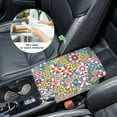 thumbnail image 5 of Renewold Hippie Flower Car Center Console Cover Comfortable Armrest Seat Box Pad with Organizer Pockets Anti-scratch Arm Rest Pad Suitable for Most Cars, Vehicles, SUVs, 5 of 9