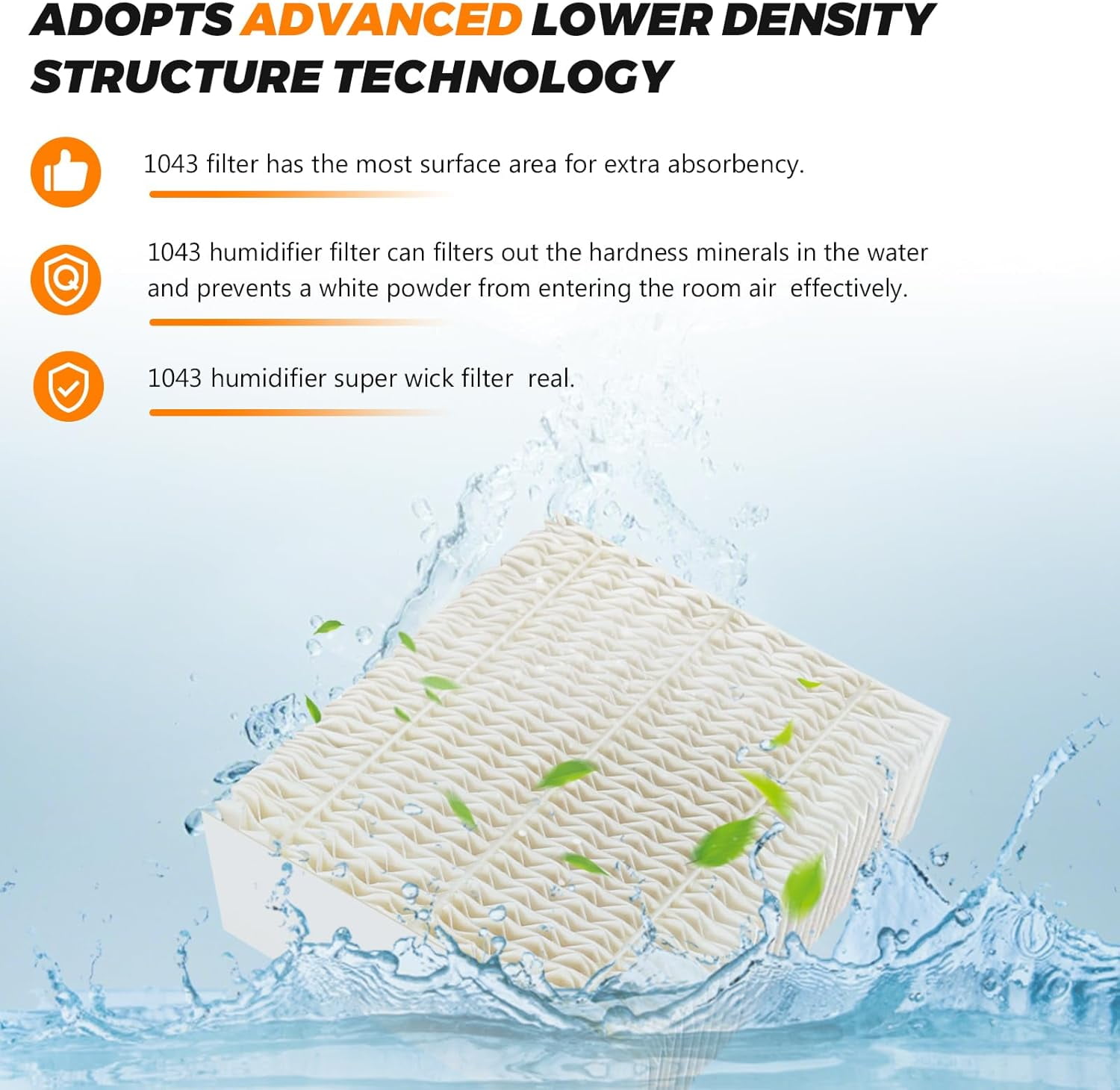 1043 Humidifier Wick Filters 3 Pack for Essick AIRCARE EP9500 EP9700 EP9800 EP9R500 EP9R800 821000 826000 826800 831000 & Space Saver 800 8000 Series