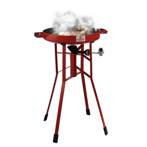 FIREDISC Original 380 Tall Outdoor Portable Propane Cooker in Fireman Red