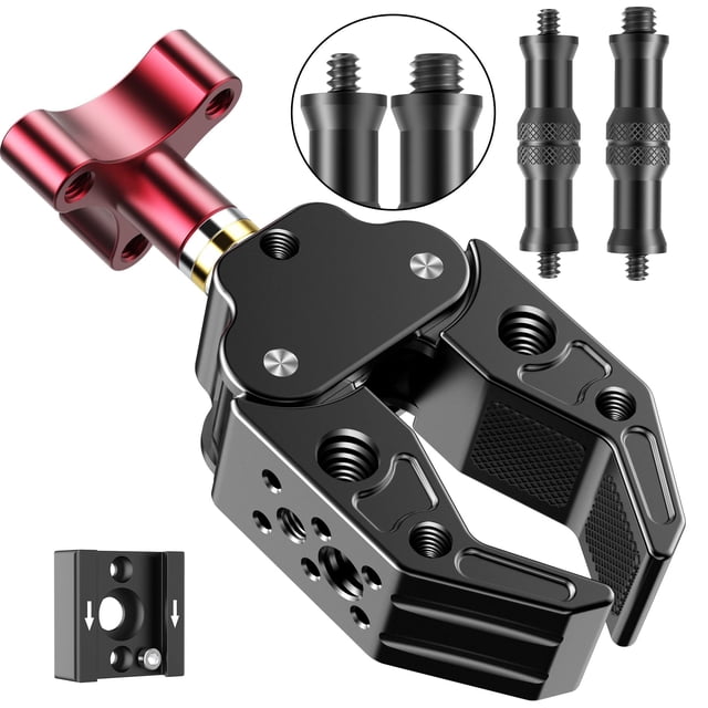 Super Clamp OGITBIO para estudio de fotografía y vídeo con pernos de 1/4 y 3/8