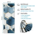 thumbnail image 2 of Blue White Gold Hexagon Marble Pattern Hot Yoga Mat Towel Non Slip for Hot Yoga - Quick-Drying Yoga Mat Cover with 4 Corner Pockets with Travel Bag - Hot Yoga Towel Non Slip 70"x26", 2 of 6