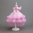 thumbnail image 2 of Toddler Girls Tutu Dress Sequin Sleeveless Bow-Knot Tiered Layered Tulle Wedding Party Dresses Performance Apparel 1-12Y, 2 of 3