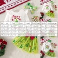 thumbnail image 3 of Xyant Baby Girl Christmas Outfit Ruffle Long Sleeve Romper Tutu Skirt Headband Set My First Christmas Baby Girl Outfits,Size 3-6 Months, 3 of 9
