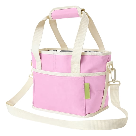 4 Water Bottle Holder with Strap | Family Size 4 Compartment Drink Bag, Multiple Tumbler Carrier Caddy | Adjustable Fits Large & Small Drinks | Hands Free, Won't Tip Over in Car