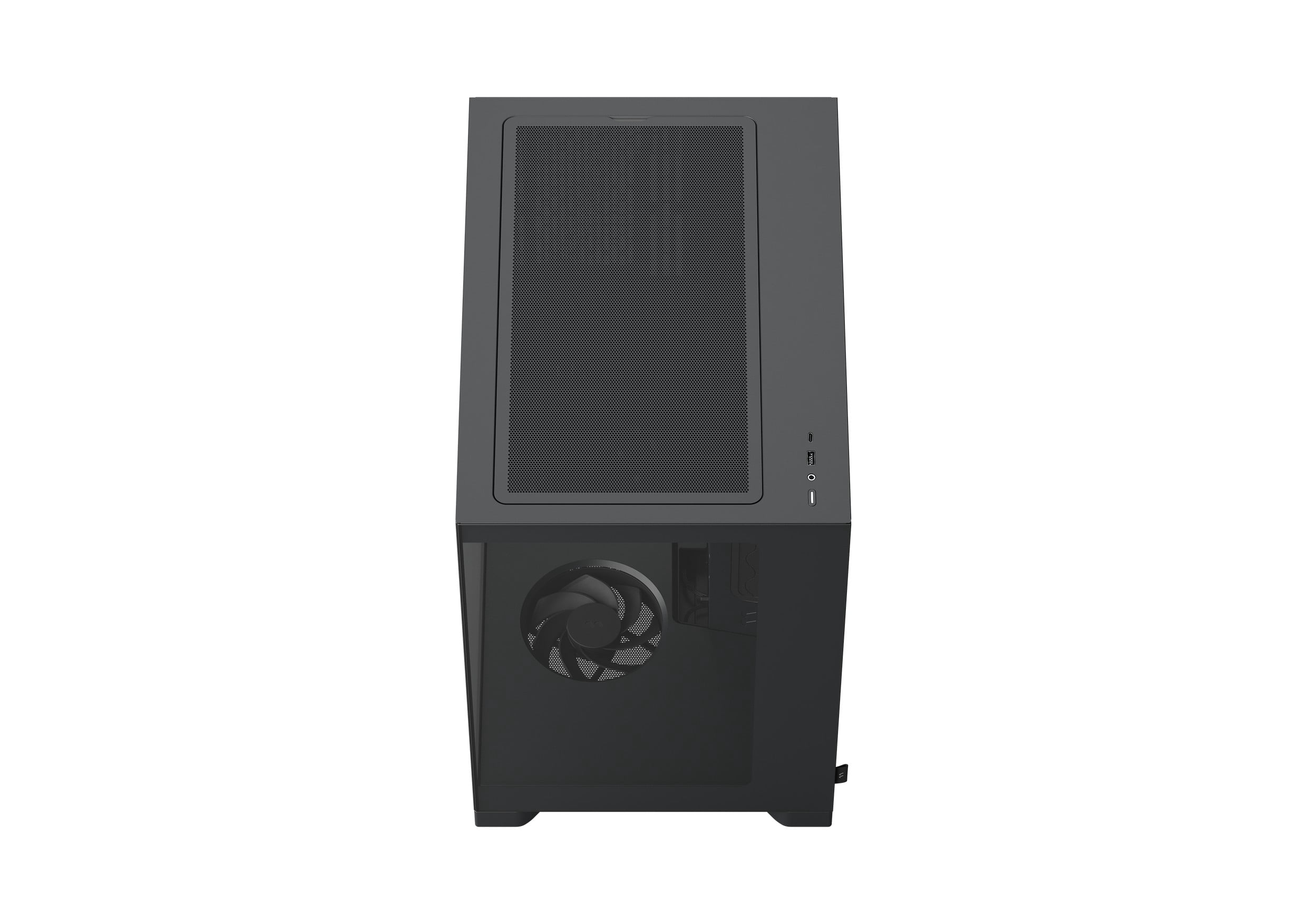 Pop 2 Vision Panoramic Glass Black E-ATX Dual-Chamber PC Gaming Case with Front and Side TG Panels Mid Tower PC Case