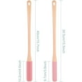 thumbnail image 2 of Toe Cleaning Brush,Happon 2 Pack Silicone Foot Brush,Foot Scrubber with Long Handle,15.7" Soft Skin Exfoliation Applicator for Seniors,Elderly, Men and Women, 2 of 6